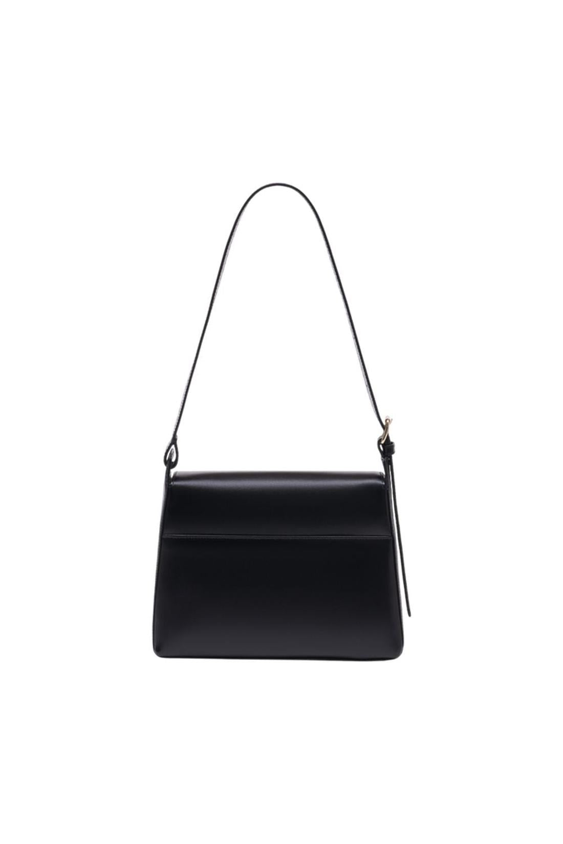 A.P.C.-Virginie Flap Schultertasche - A.P.C. - Leder - Schwarz-Taschen-Black-Deal-Outlet-by-ARCHIVIST