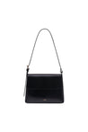 A.P.C.-Virginie Flap Schultertasche - A.P.C. - Leder - Schwarz-Taschen-Black-Deal-Outlet-by-ARCHIVIST