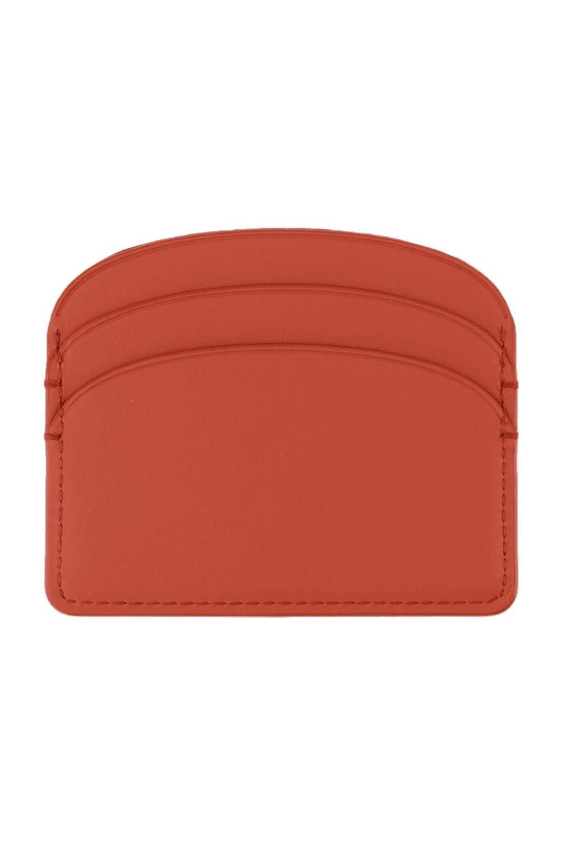 Kartenhalter Halbmond - A.P.C. - Leder - Rot