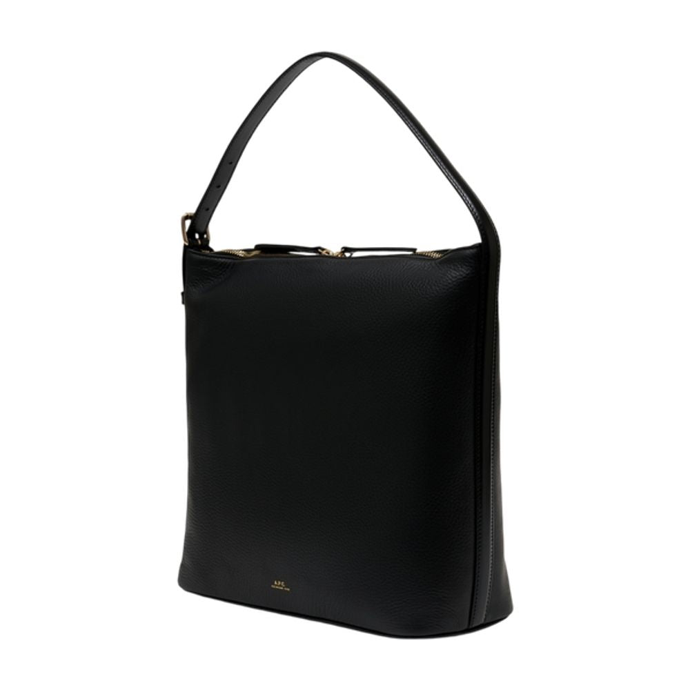 Schultertasche Vera - A.P.C. - Leder - Schwarz