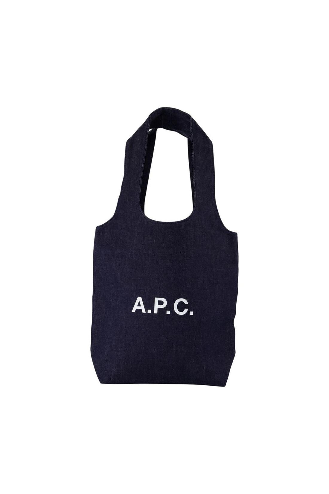 A.P.C.-Einkaufstasche Ninon Small - A.P.C. - Baumwolle - Blau-Taschen-Black-Deal-Outlet-by-ARCHIVIST
