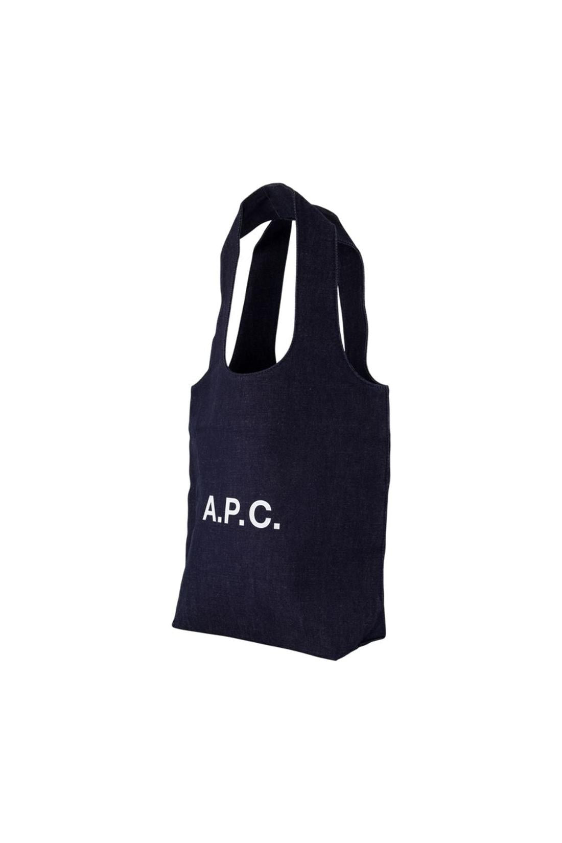 A.P.C.-Einkaufstasche Ninon Small - A.P.C. - Baumwolle - Blau-Taschen-Black-Deal-Outlet-by-ARCHIVIST