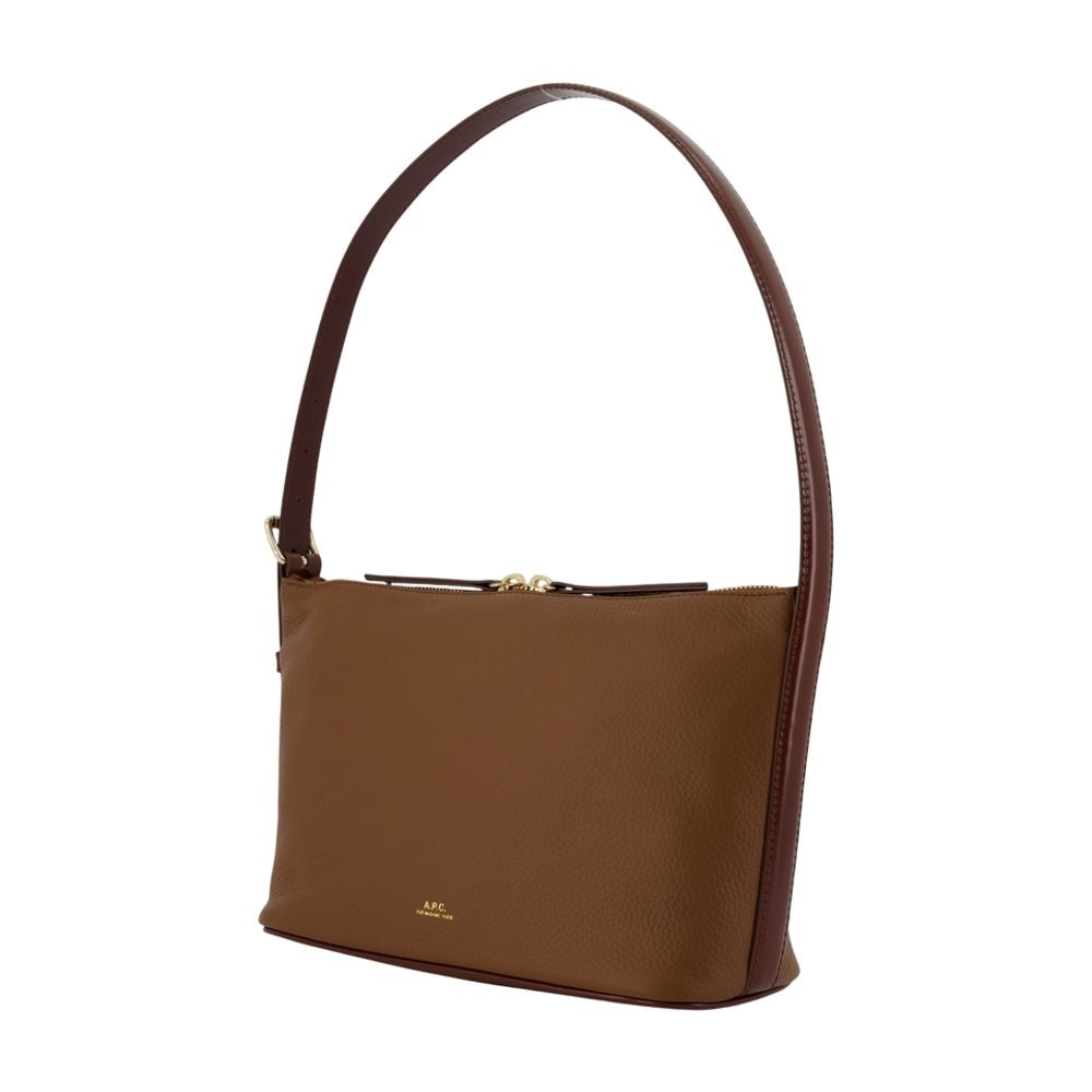 Schultertasche Vera - A.P.C. - Leder - Braun