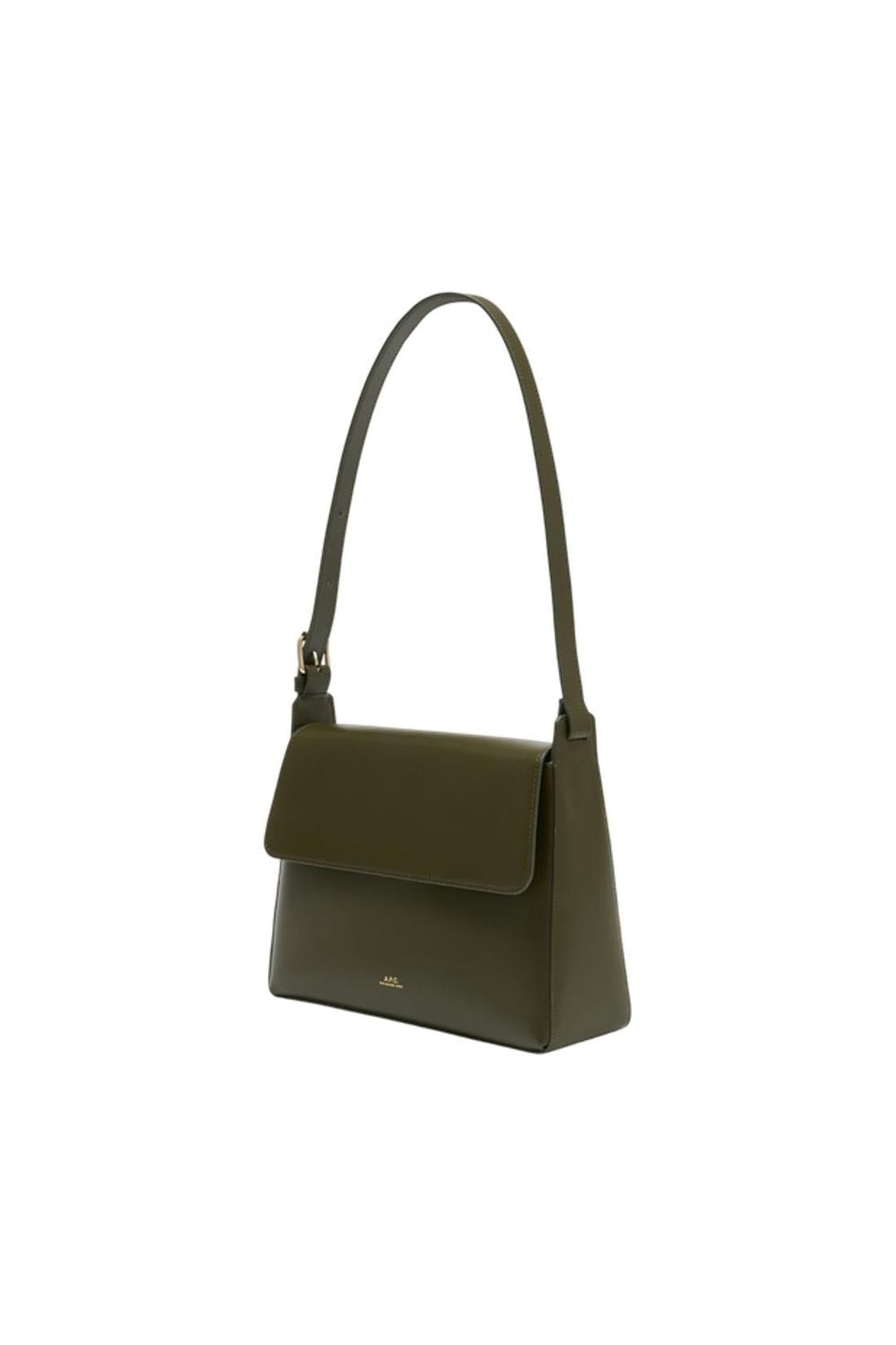 Virginie Flap Schultertasche - A.P.C. - Leder - Khaki