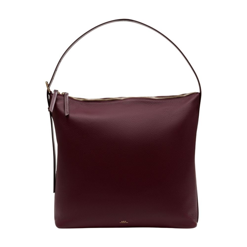 Vera Maxi Umhängetasche – A.P.C. – Leder – Bordeaux