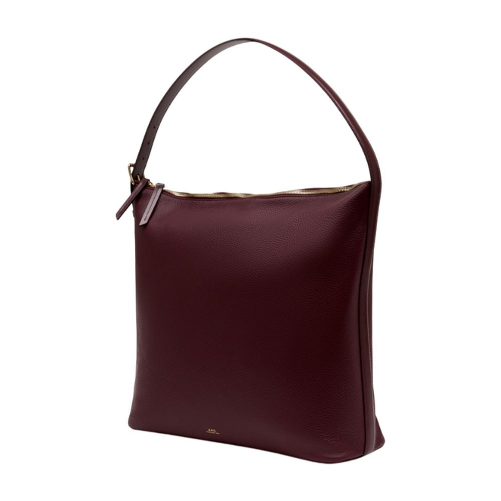 Vera Maxi Umhängetasche – A.P.C. – Leder – Bordeaux