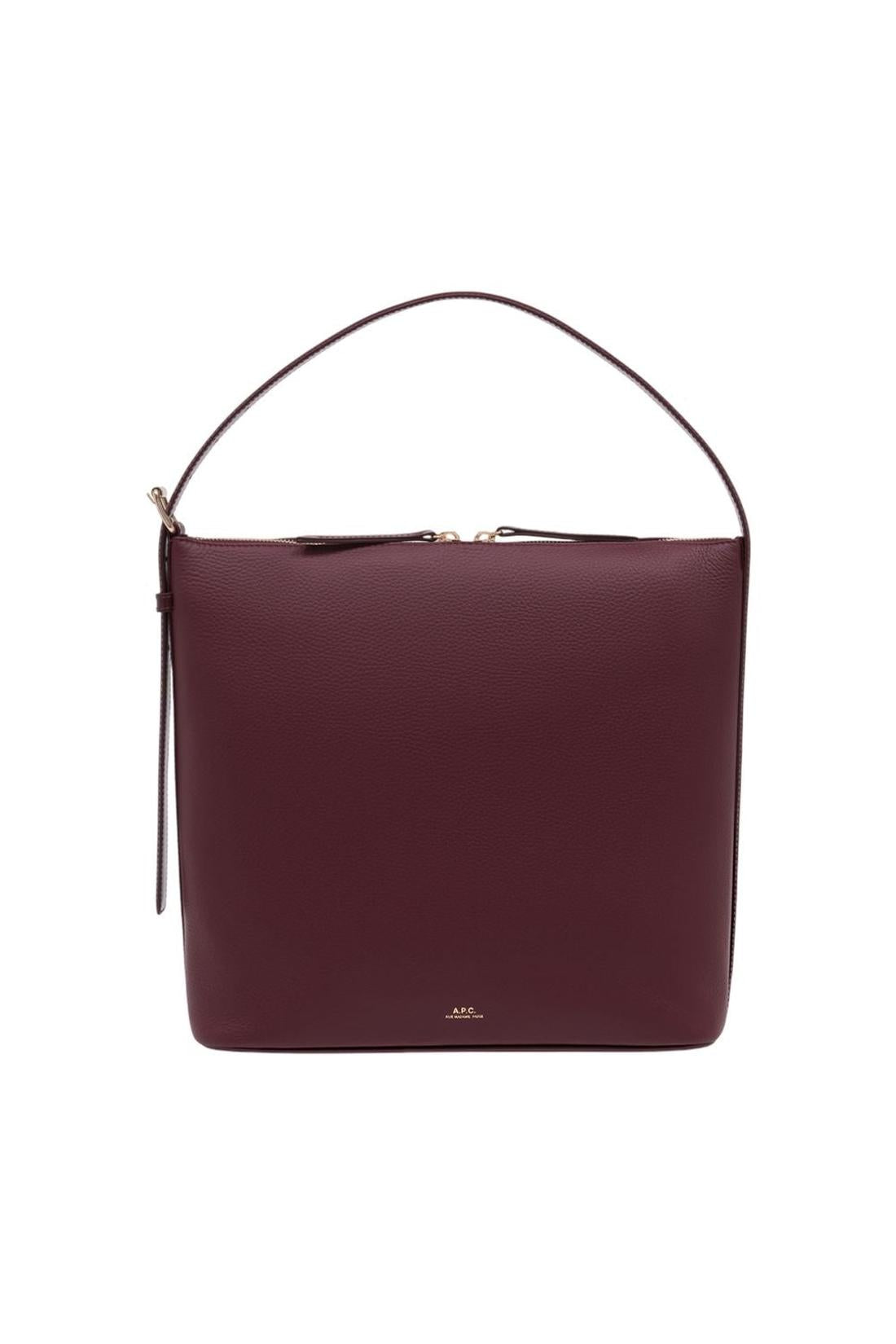 A.P.C.-Schultertasche Vera - A.P.C. - Leder - Bordeauxrot-Taschen-Black-Deal-Outlet-by-ARCHIVIST