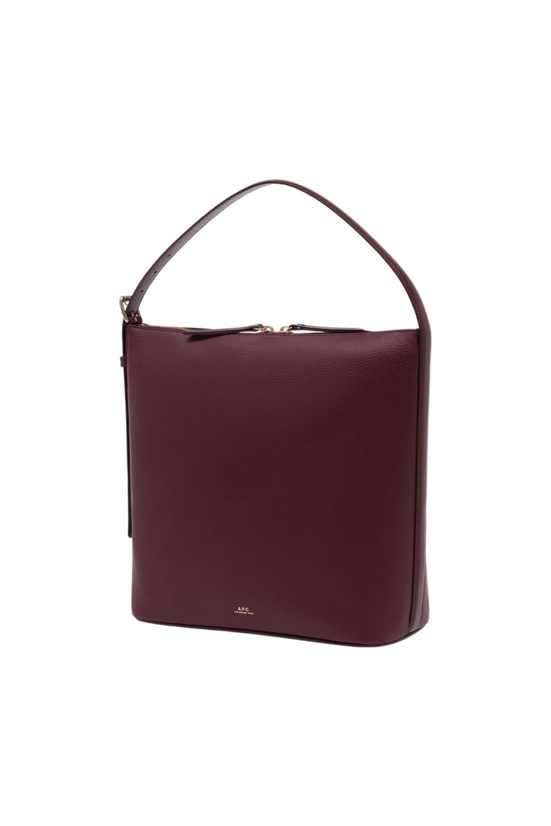 A.P.C.-Schultertasche Vera - A.P.C. - Leder - Bordeauxrot-Taschen-Black-Deal-Outlet-by-ARCHIVIST