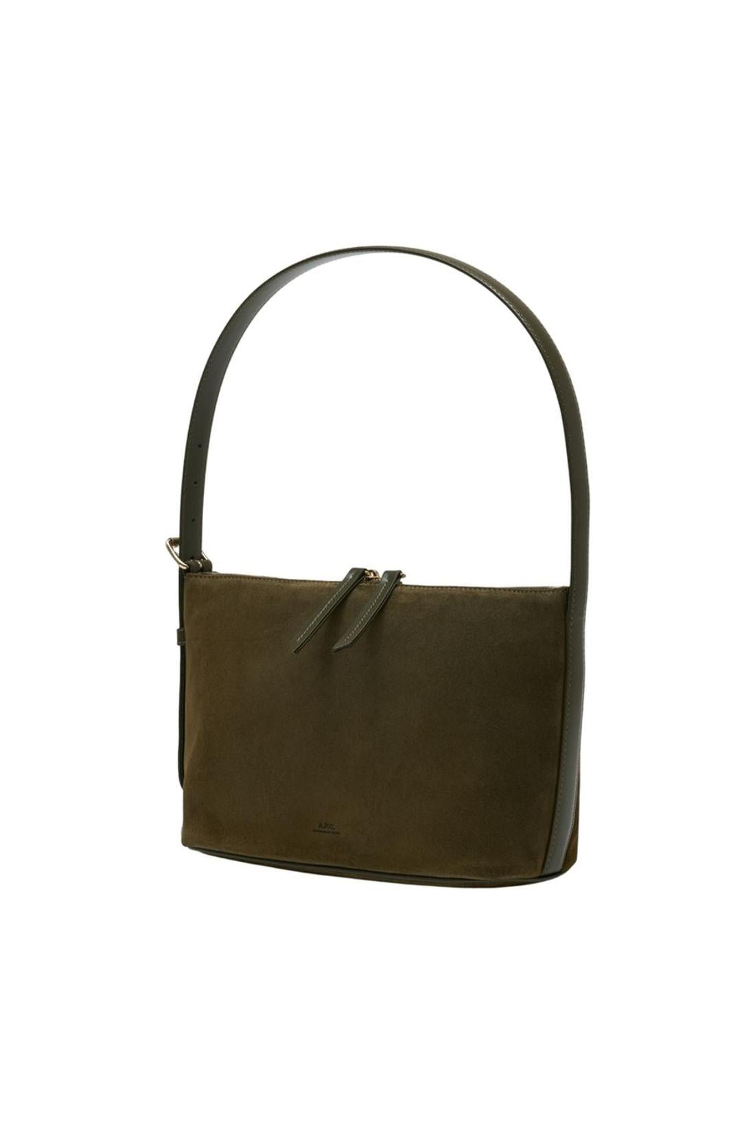 Schultertasche Vera - A.P.C. - Leder - Khaki