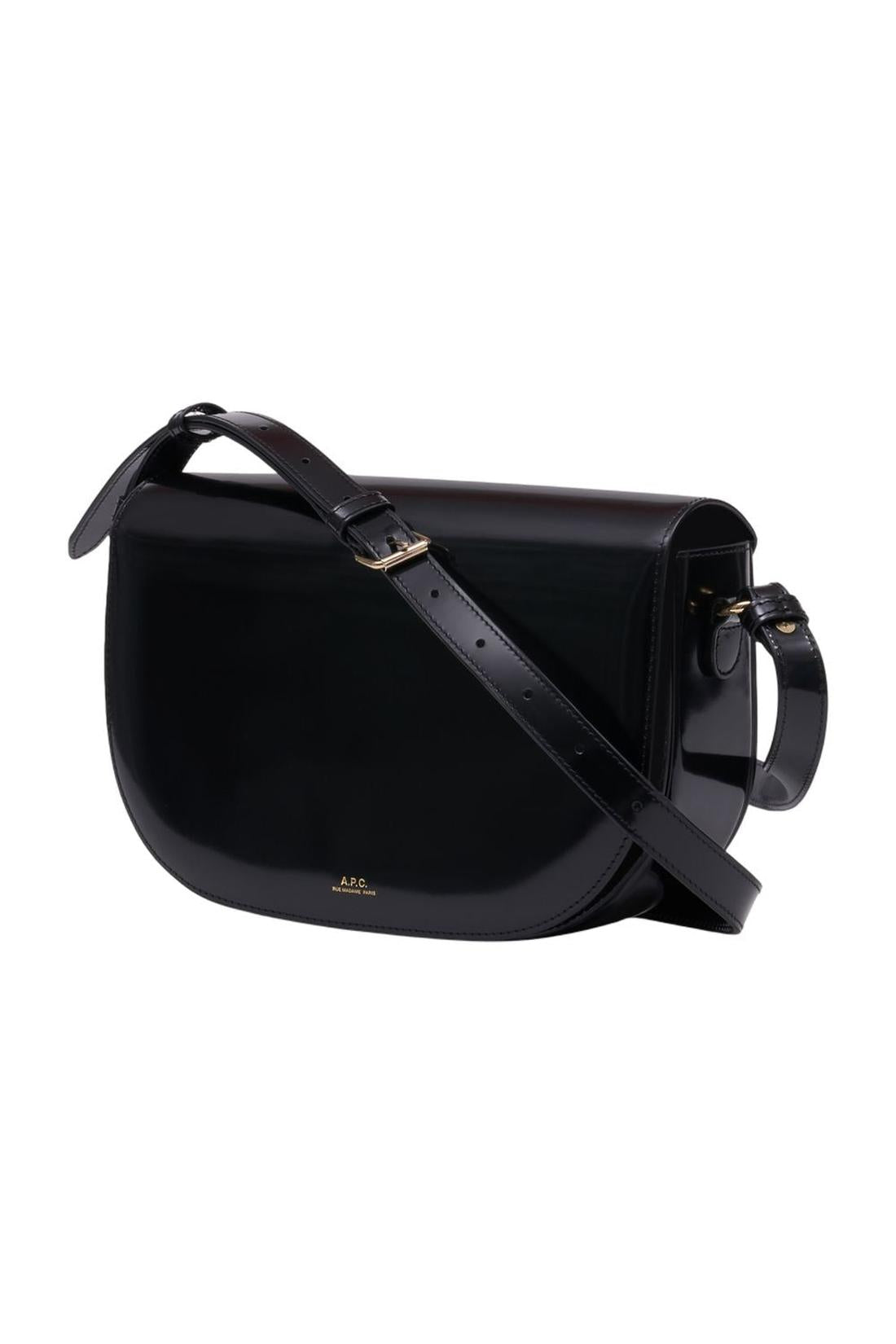 A.P.C.-Le B Side Schultertasche - A.P.C. - Leder - Schwarz-Taschen-Black-Deal-Outlet-by-ARCHIVIST
