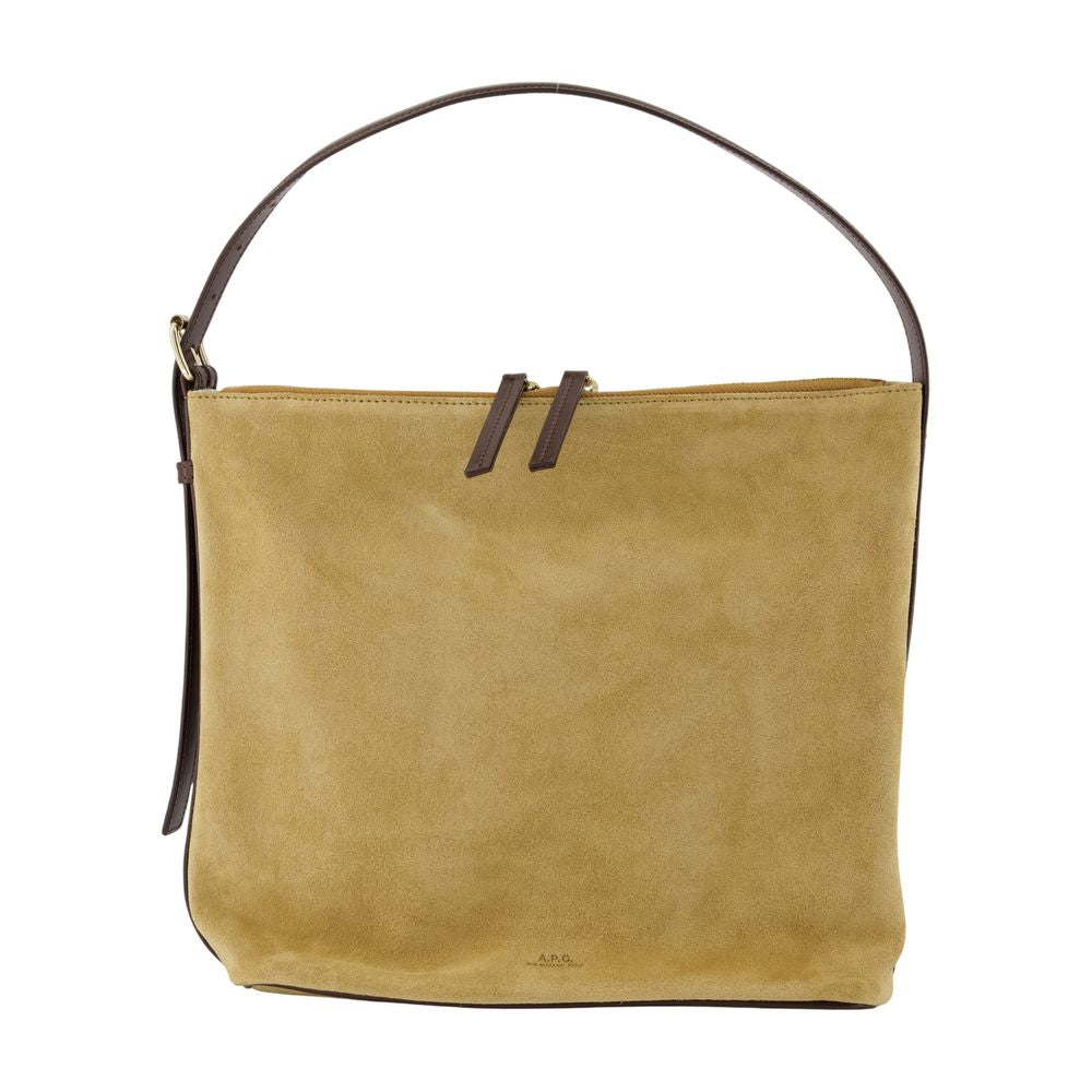 Schultertasche Vera - A.P.C. - Leder - Khaki