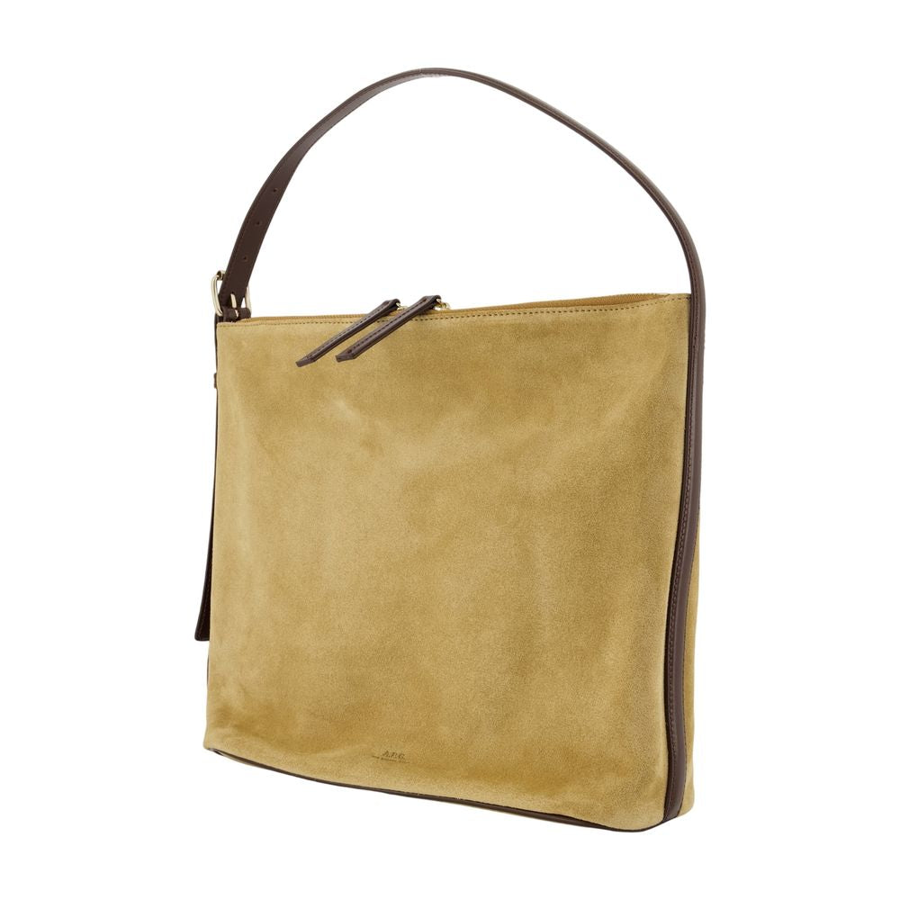 Schultertasche Vera - A.P.C. - Leder - Khaki