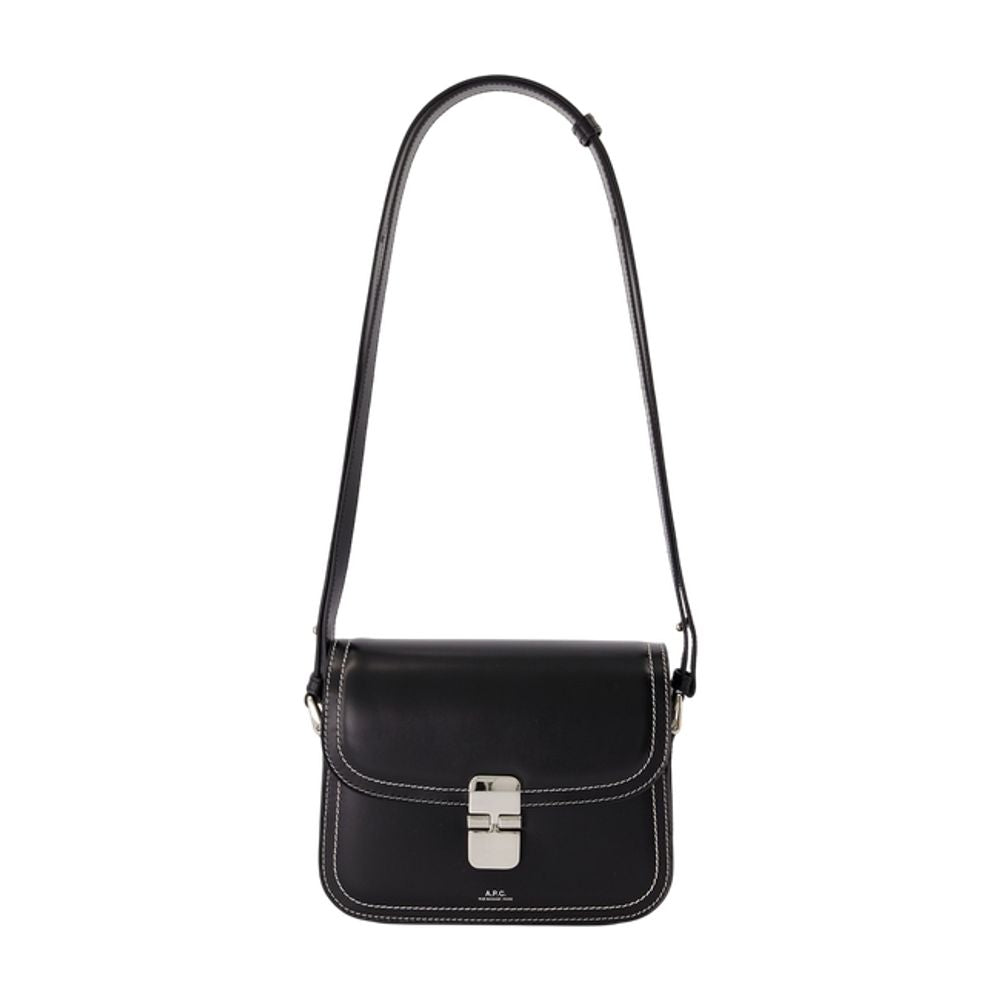 Grace Small Schultertasche - A.P.C. - Leder - Schwarz