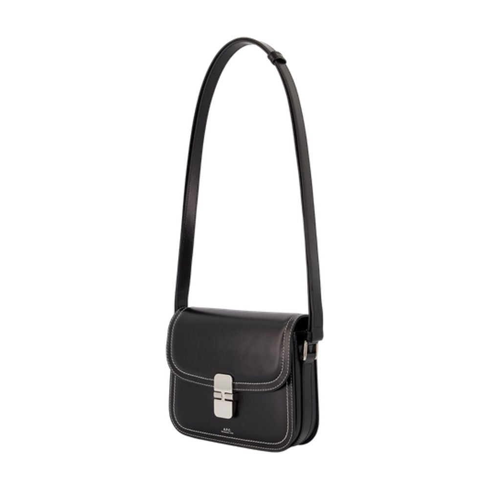 Grace Small Schultertasche - A.P.C. - Leder - Schwarz