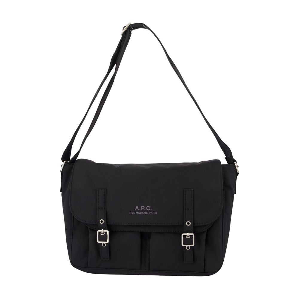 Messenger-Umhängetasche „Archive“ – A.P.C. – Kunstleder – Schwarz