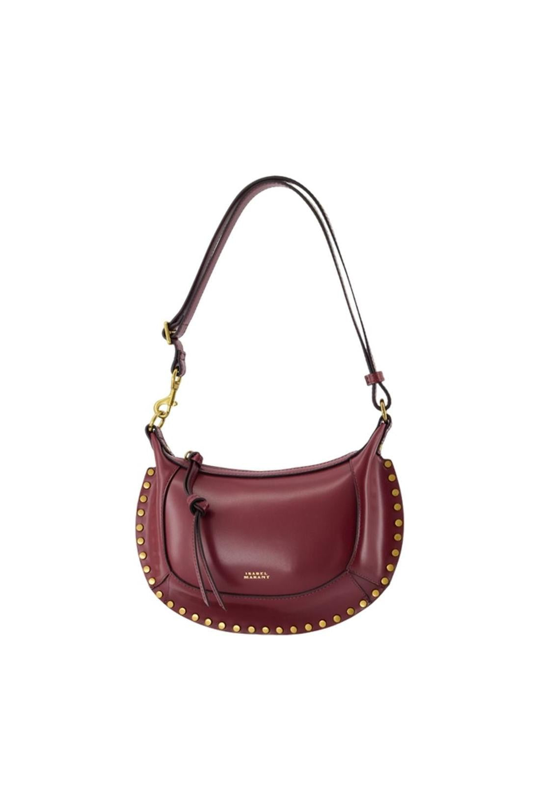 Oskan Moon Gd Schultertasche - Isabel Marant - Leder - Bordeaux-Taschen-Isabel Marant-One size-burgundy-ARCHIVIST