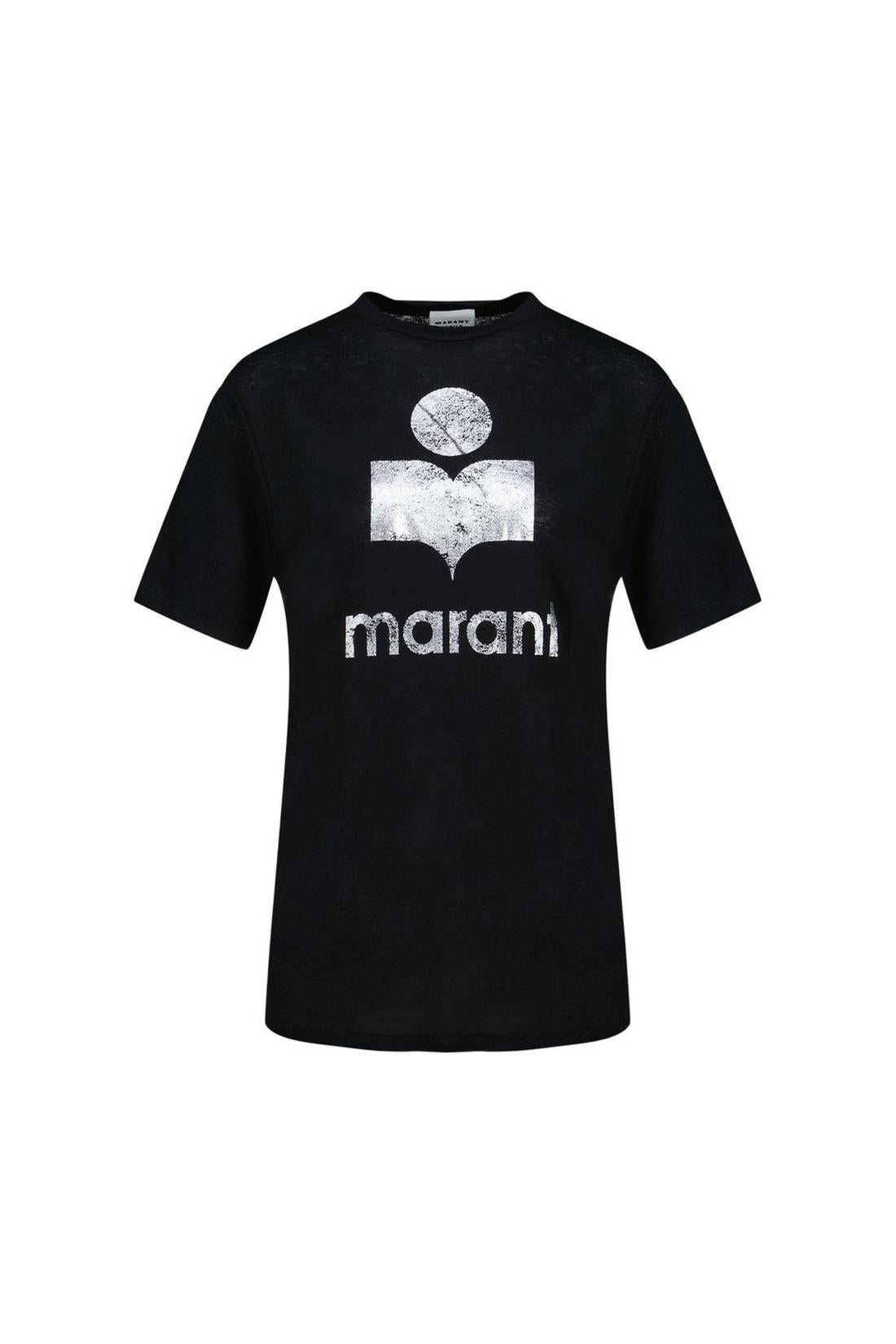 Isabel Marant-Zewel Gz T-Shirt - Isabel Marant - Leinen - Schwarz-Shirts-Black-Deal-Outlet-by-ARCHIVIST