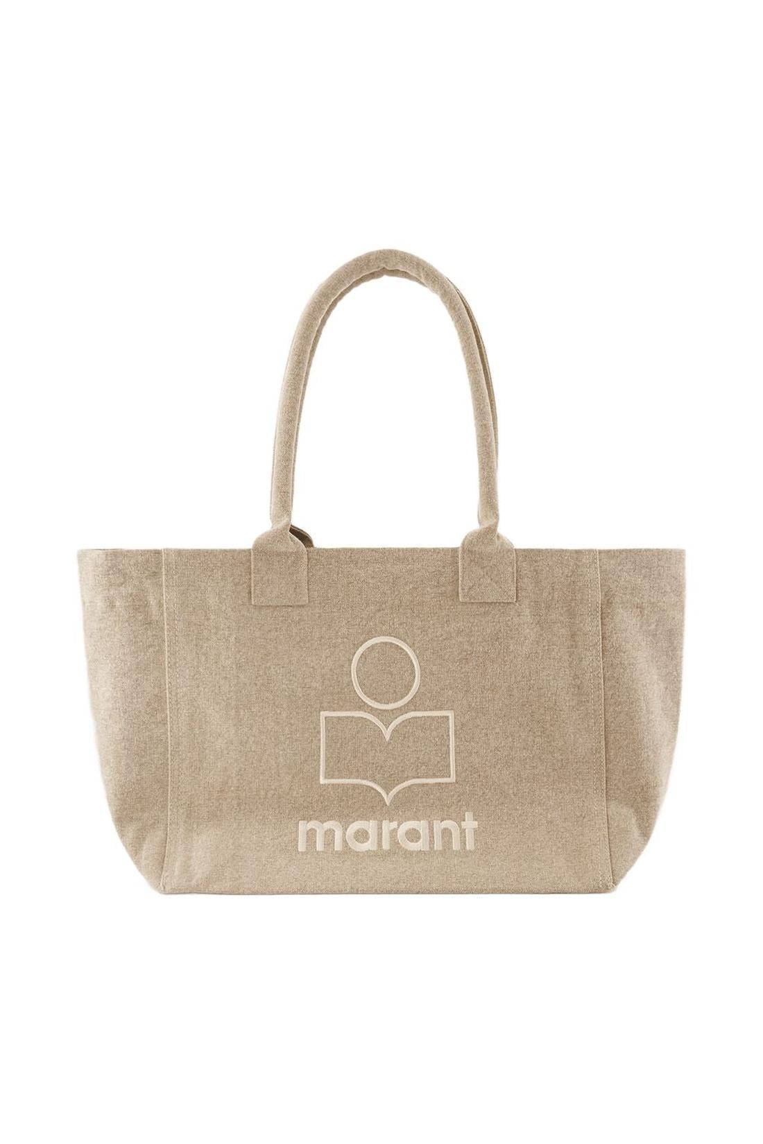 Isabel Marant-Yenky Schultertasche - Isabel Marant - Baumwolle - Beige-Taschen-Black-Deal-Outlet-by-ARCHIVIST