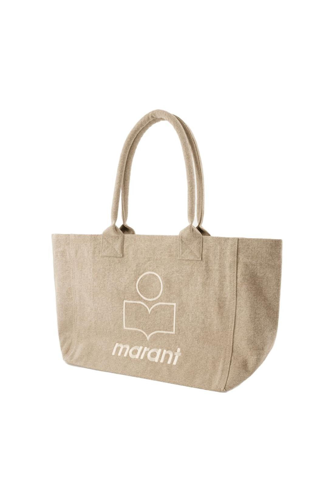 Isabel Marant-Yenky Schultertasche - Isabel Marant - Baumwolle - Beige-Taschen-Black-Deal-Outlet-by-ARCHIVIST