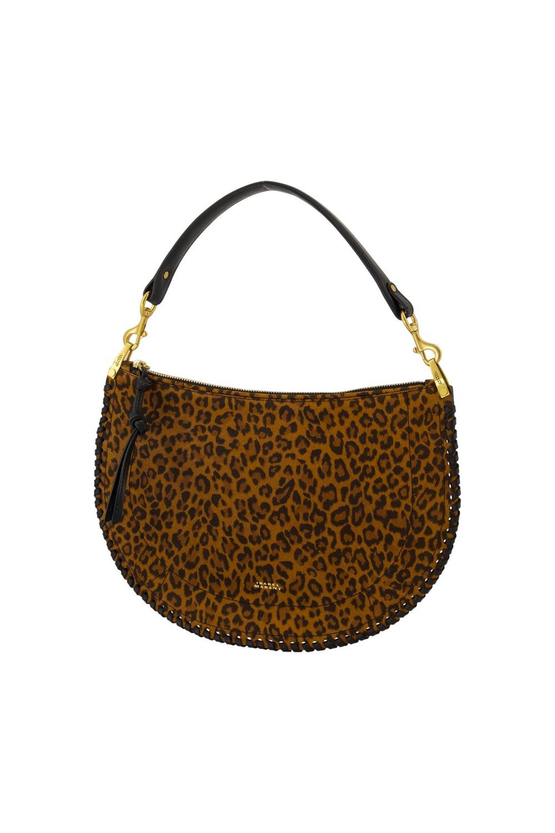 Isabel Marant-Oskan Soft Zip Gb Schultertasche - Isabel Marant - Leder - Gedruckt-Taschen-Black-Deal-Outlet-by-ARCHIVIST