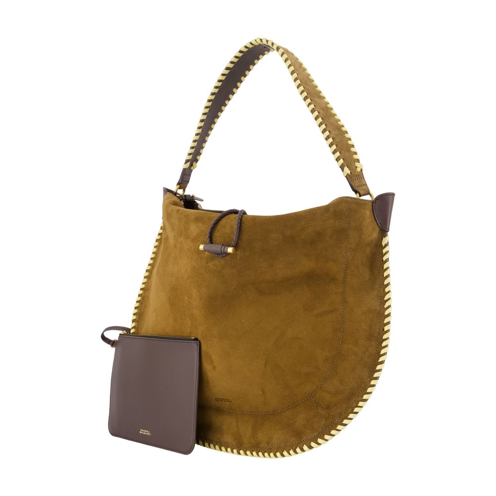 Oskan Soft Umhängetasche – Isabel Marant – Leder – Khaki