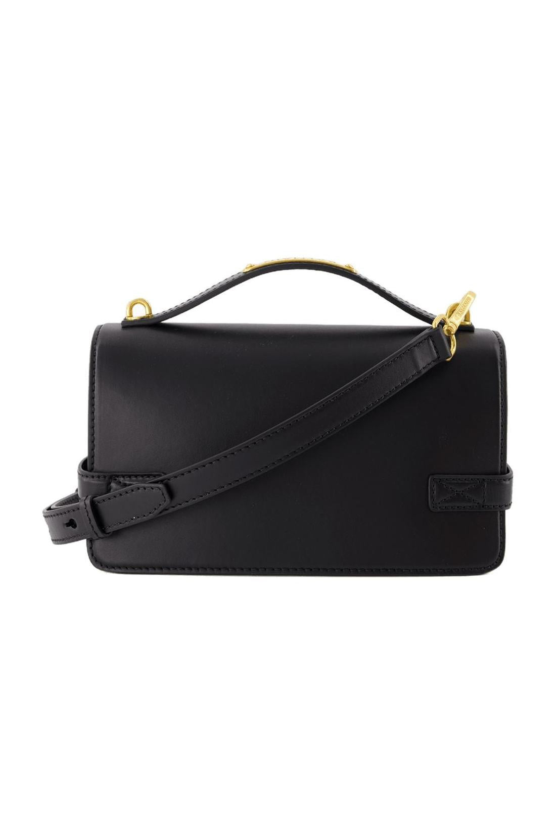 Balmain-B-Buzz 24 Schultertasche - Balmain - Leder - Schwarz-Taschen-Black-Deal-Outlet-by-ARCHIVIST