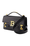 Balmain-B-Buzz 24 Schultertasche - Balmain - Leder - Schwarz-Taschen-Black-Deal-Outlet-by-ARCHIVIST