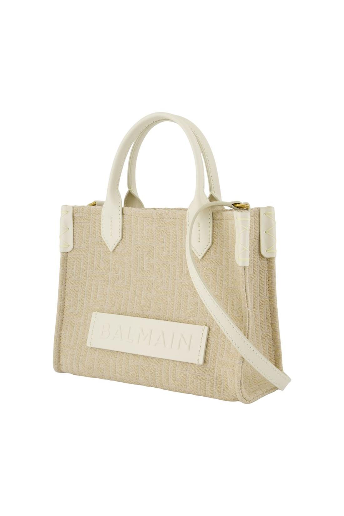 Balmain-Einkaufstasche B-Army - Balmain - Leder - Neutral-Taschen-Black-Deal-Outlet-by-ARCHIVIST