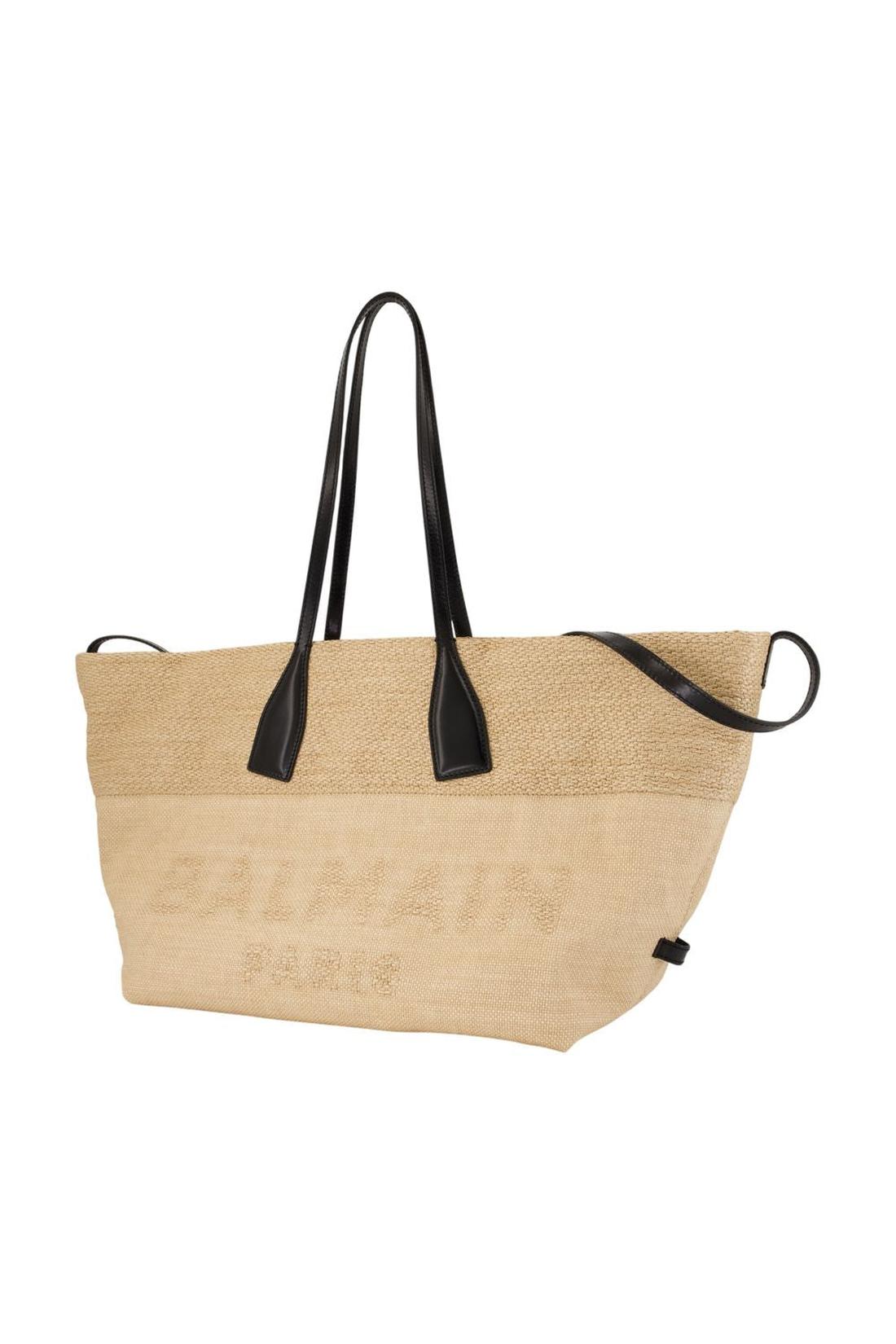 Balmain-Track Cabas - Balmain - Raphia - Neutral-Taschen-Black-Deal-Outlet-by-ARCHIVIST