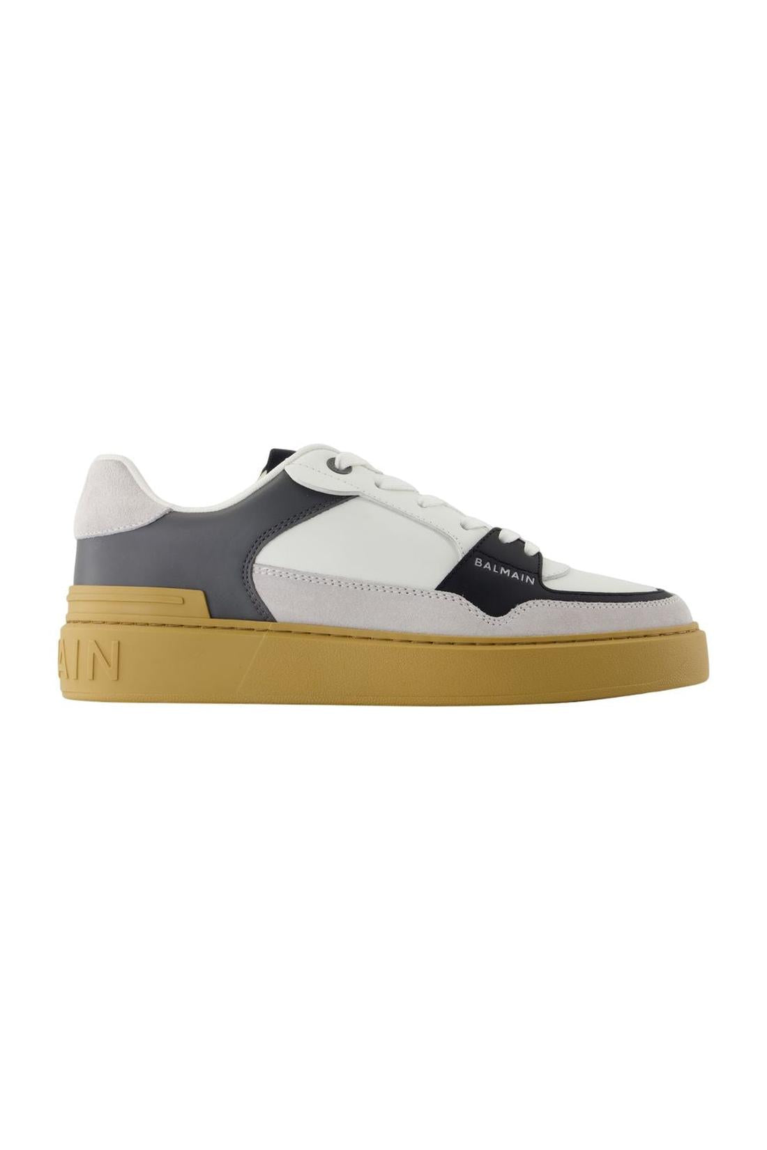 Balmain-Sneakers B-Court Flip - Balmain - Leder - Grau-Sneaker-Black-Deal-Outlet-by-ARCHIVIST