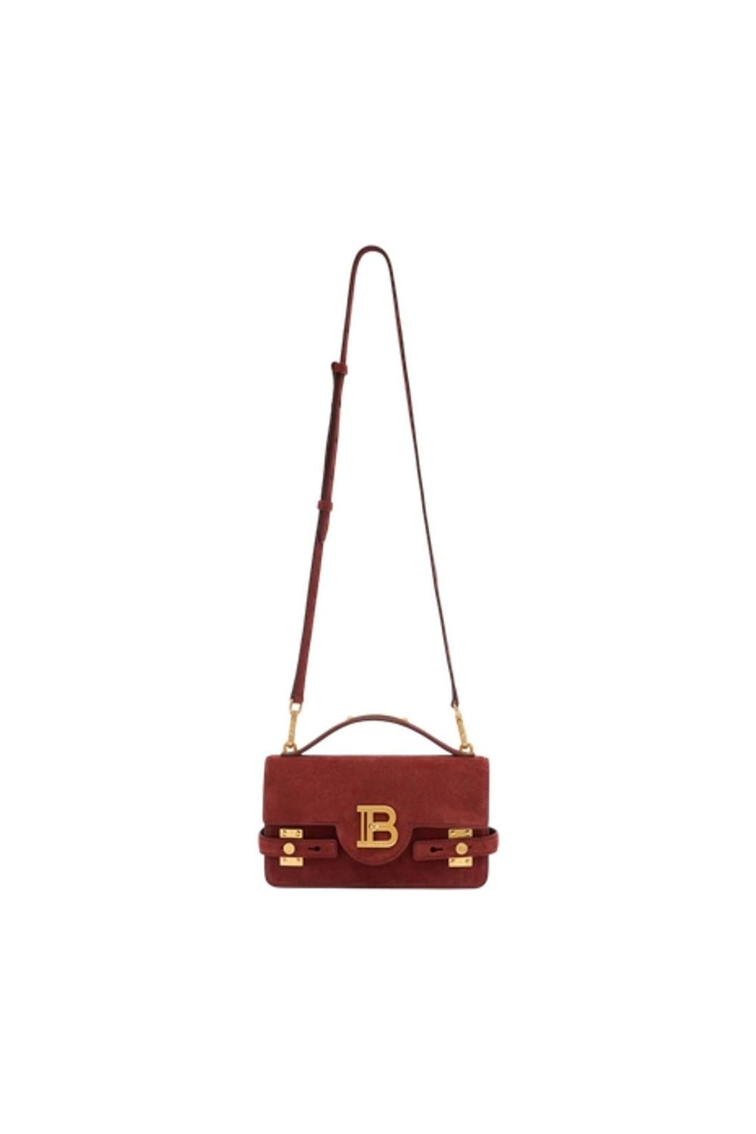 Balmain-Schultertasche B-Buzz 24 - Balmain - Leder - Rot-Taschen-Black-Deal-Outlet-by-ARCHIVIST