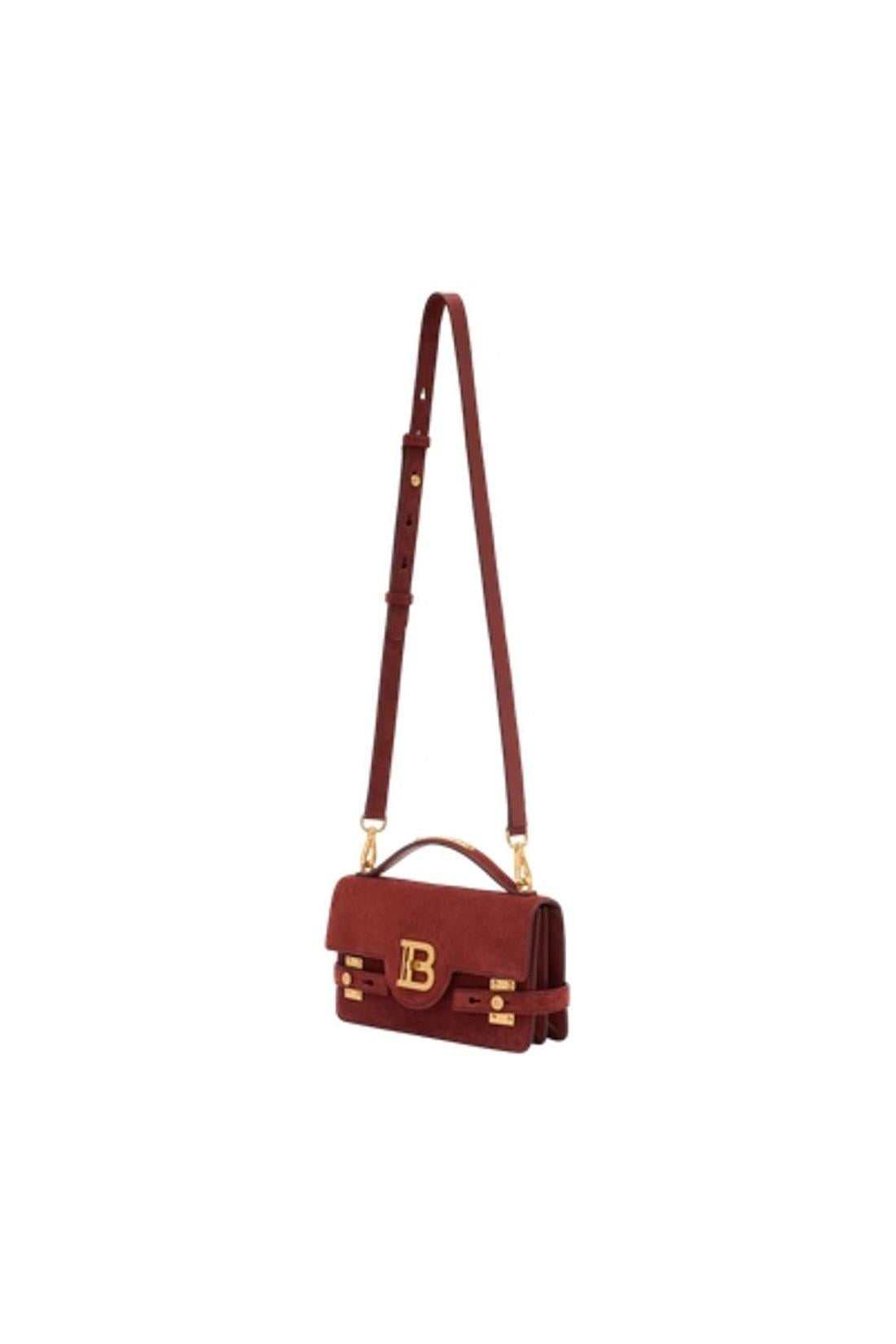 Balmain-Schultertasche B-Buzz 24 - Balmain - Leder - Rot-Taschen-Black-Deal-Outlet-by-ARCHIVIST