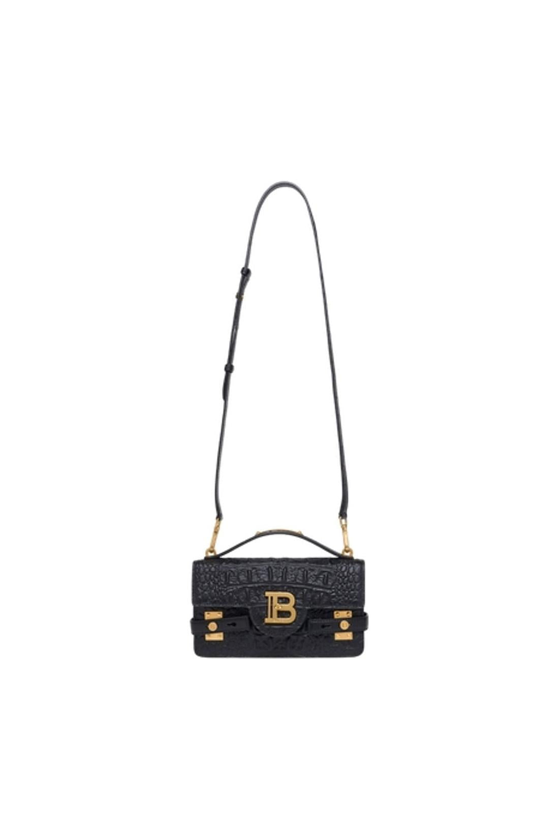 Balmain-Schultertasche B-Buzz 24 - Balmain - Leder - Schwarz-Taschen-Black-Deal-Outlet-by-ARCHIVIST