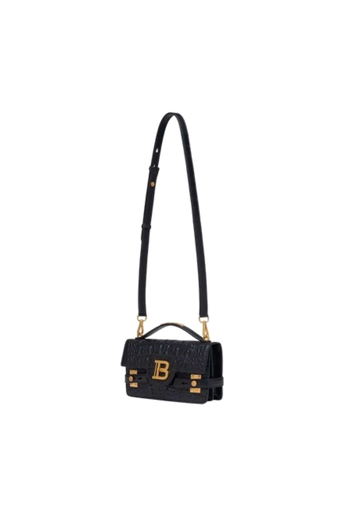 Balmain-Schultertasche B-Buzz 24 - Balmain - Leder - Schwarz-Taschen-Black-Deal-Outlet-by-ARCHIVIST