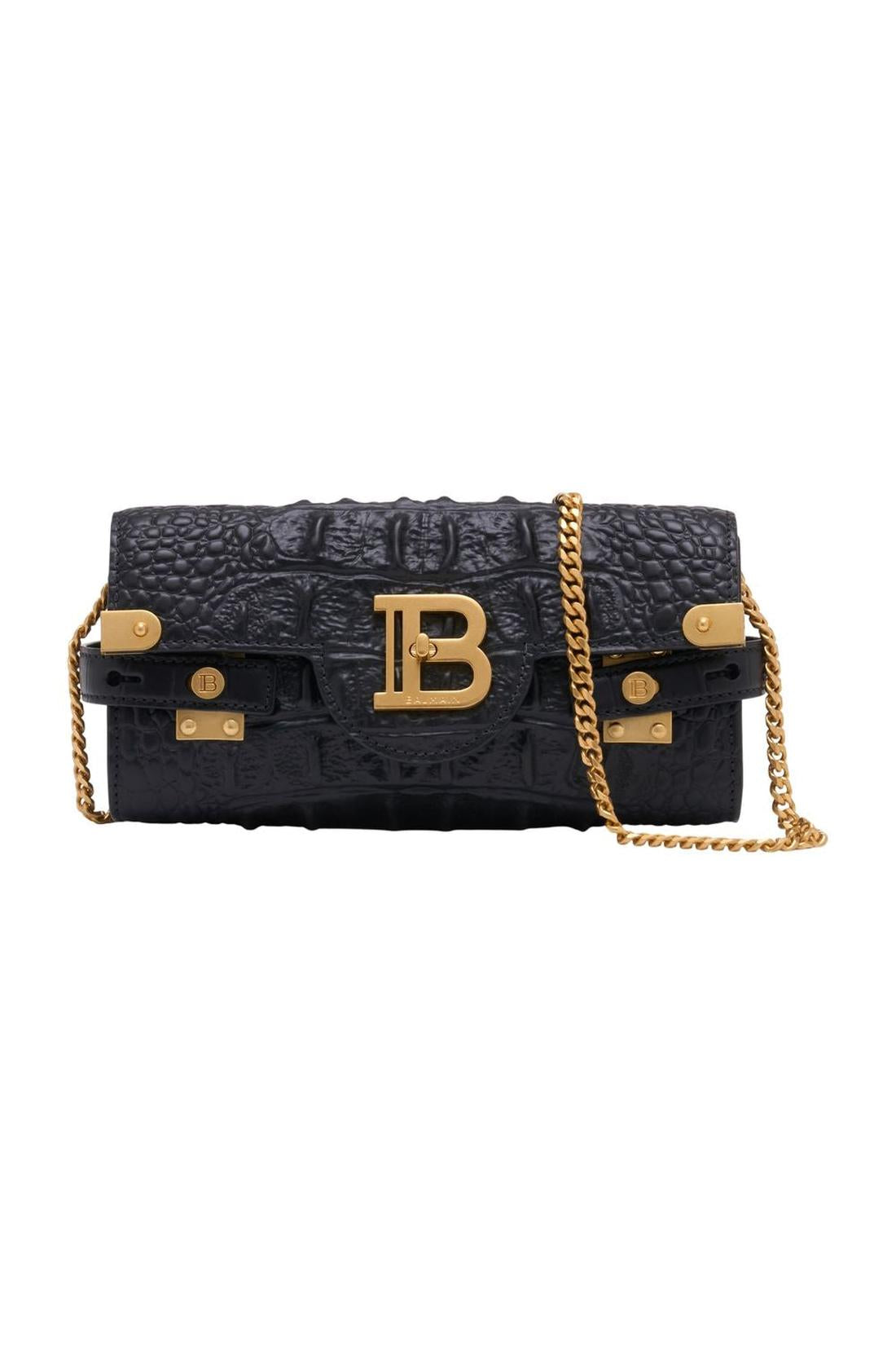 Balmain-Wallet On Chain B-Buzz 23 - Balmain - Leder - Schwarz-Taschen-Black-Deal-Outlet-by-ARCHIVIST