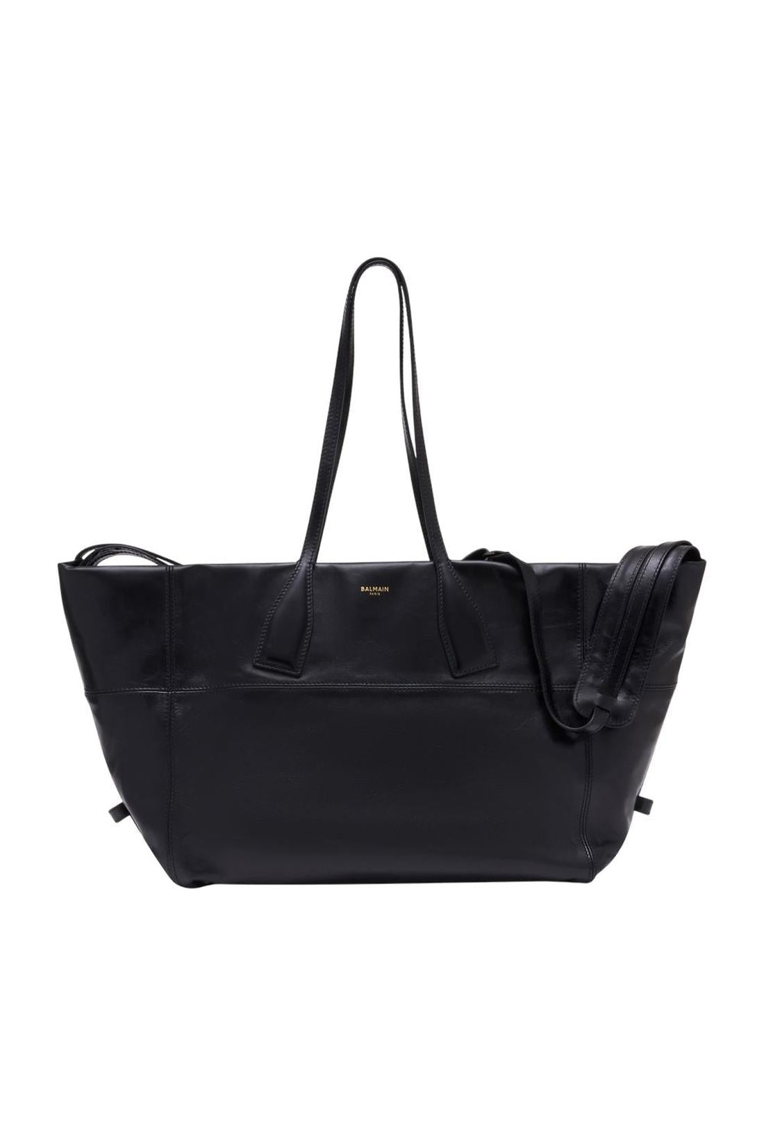 Balmain-Reisetasche Track Zip - Balmain - Leder - Schwarz-Taschen-Black-Deal-Outlet-by-ARCHIVIST