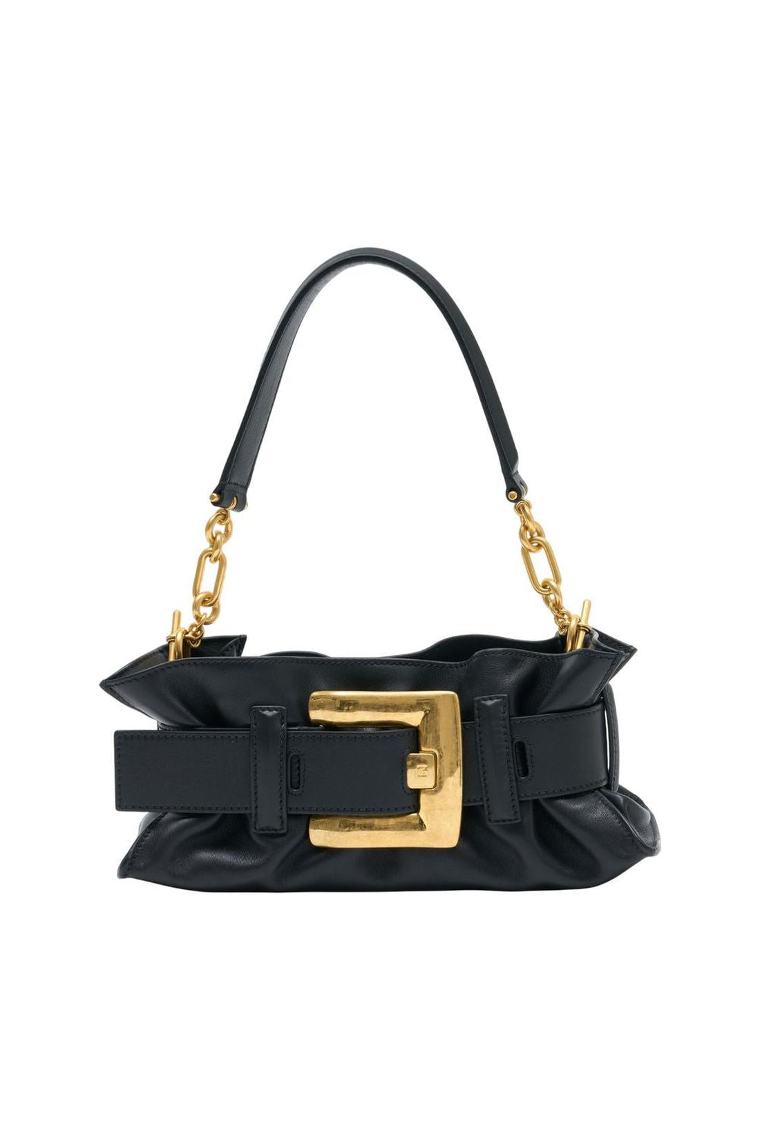 Anthem Mini Schultertasche - Balmain - Leder - Schwarz