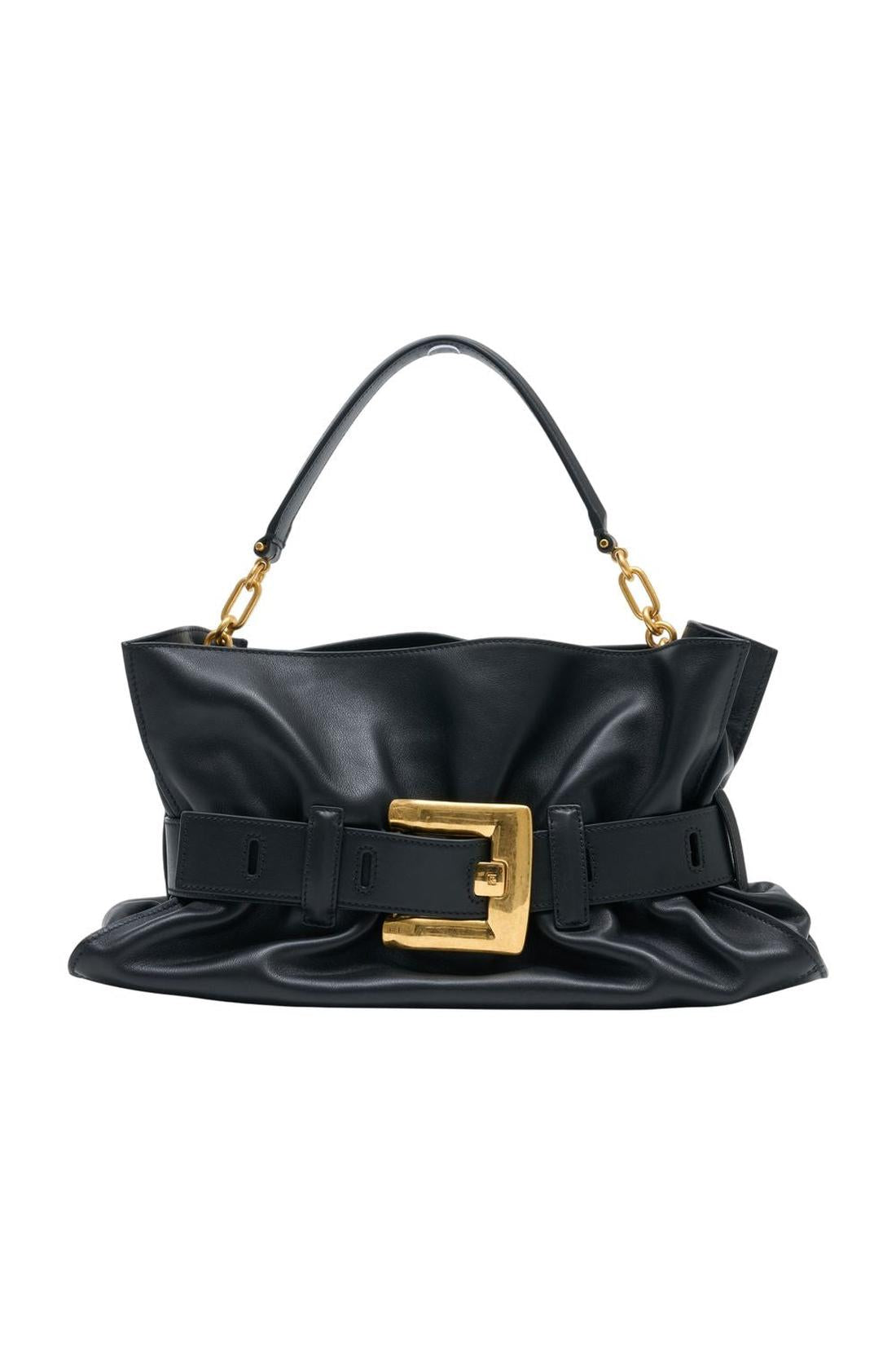 Anthem Medium Schultertasche - Balmain - Leder - Schwarz