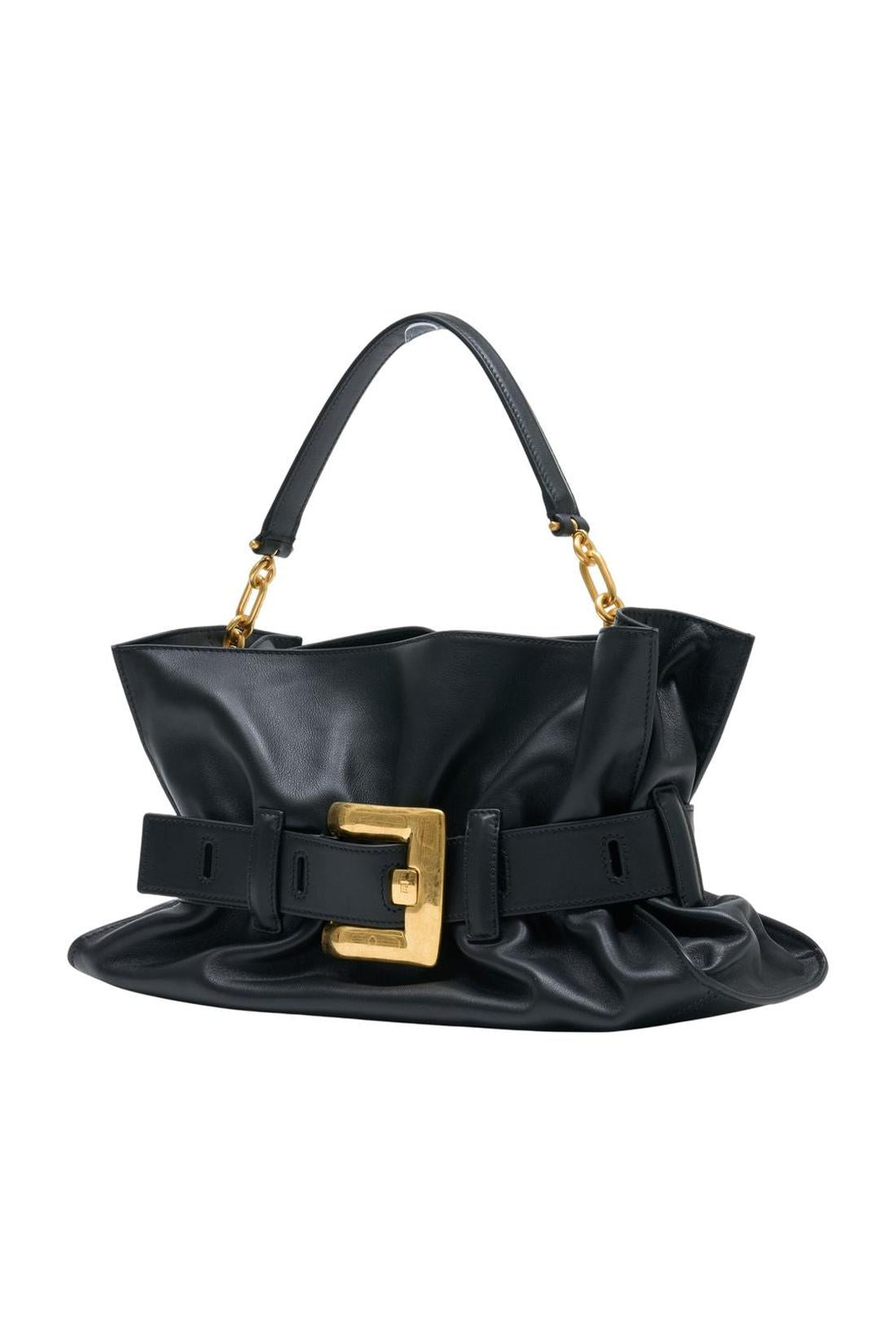 Anthem Medium Schultertasche - Balmain - Leder - Schwarz