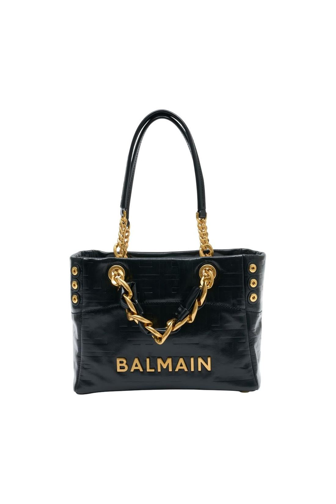 Cabas 1945 Small - Balmain - Leder - Schwarz