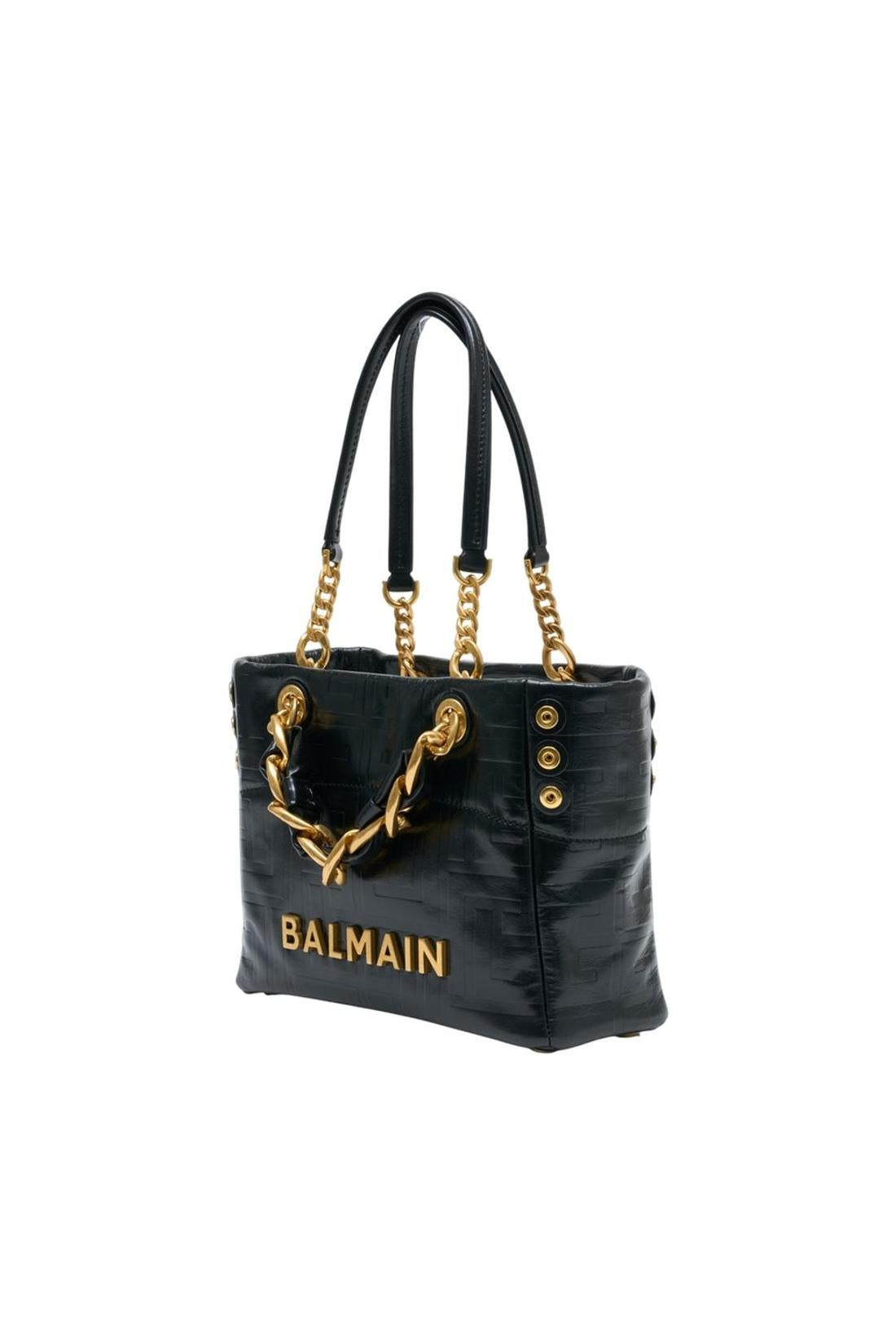 Cabas 1945 Small - Balmain - Leder - Schwarz