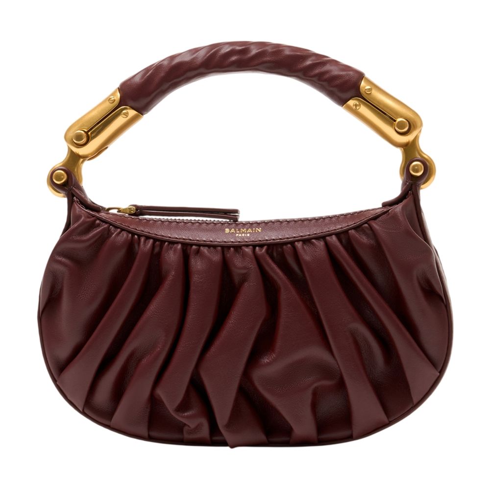 Ebene Mini Handtasche - Balmain - Leder - Braun
