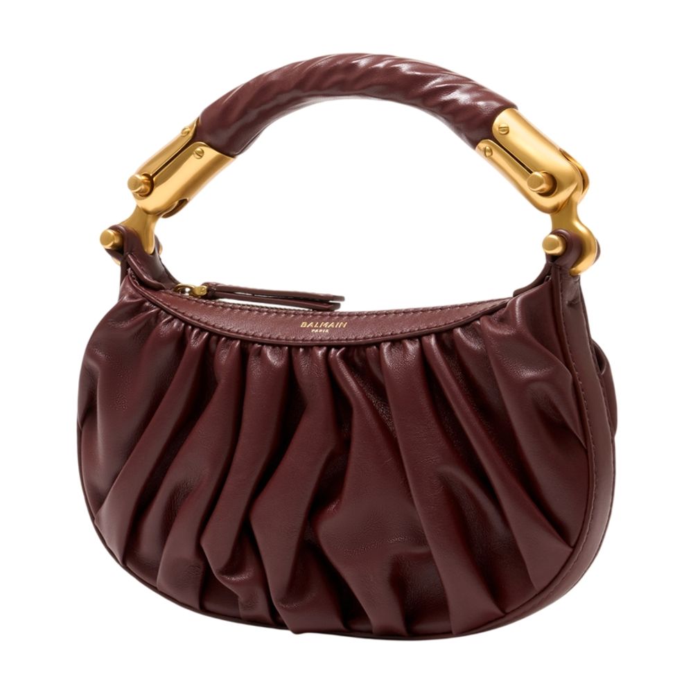 Ebene Mini Handtasche - Balmain - Leder - Braun