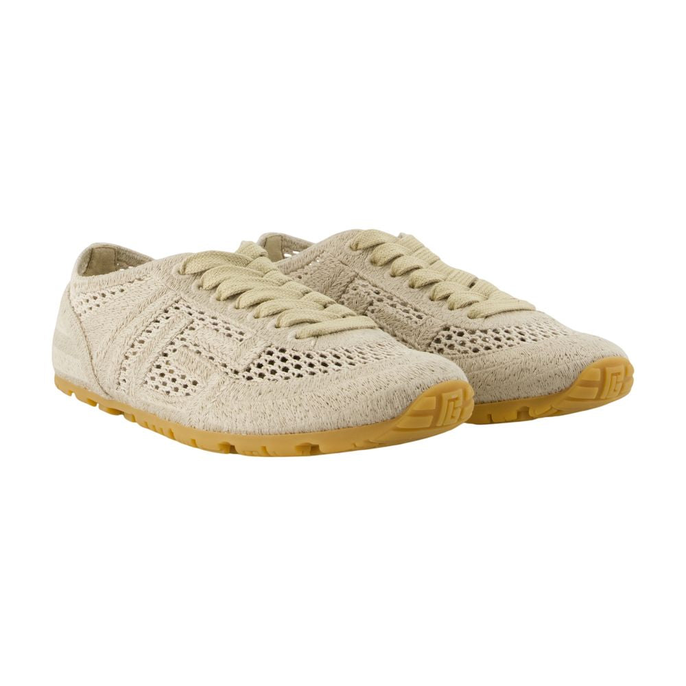 Sneakers Racer 45 - Balmain - Baumwolle - Beige
