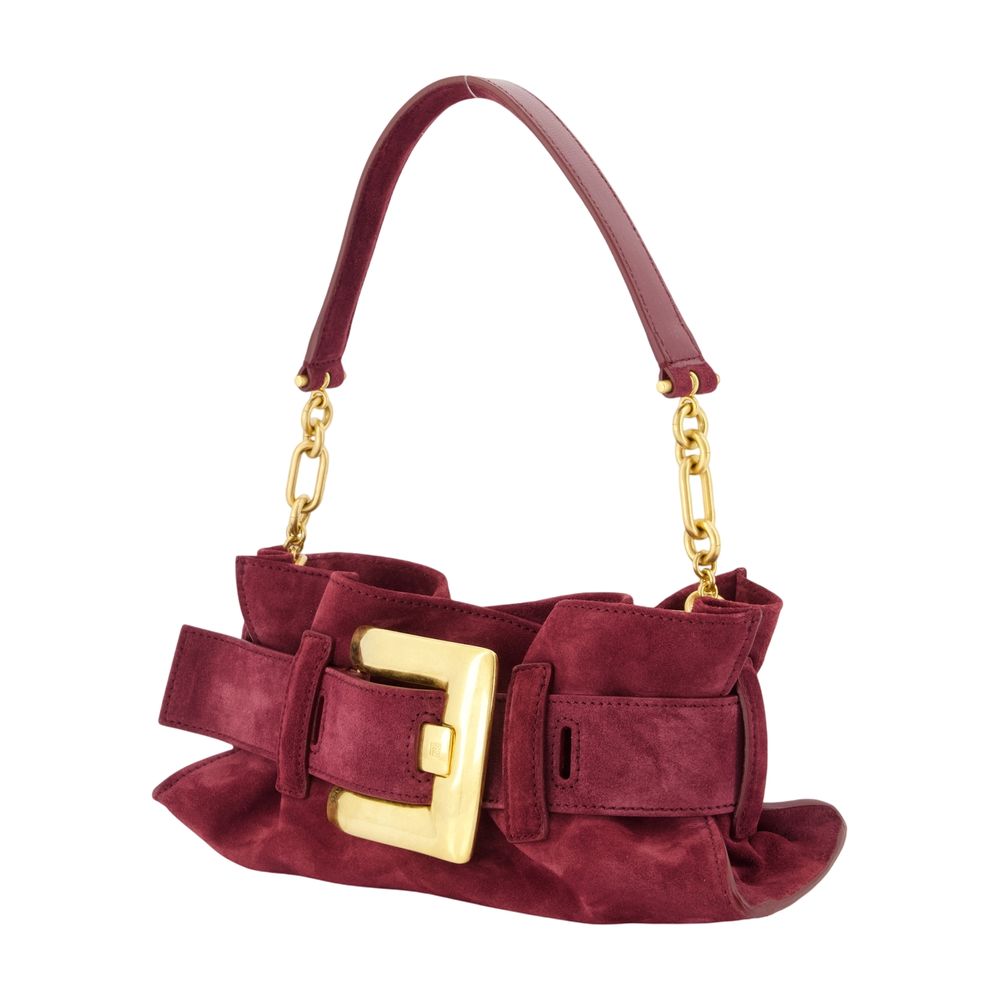 Anthem Mini Schultertasche - Balmain - Leder - Bordeaux