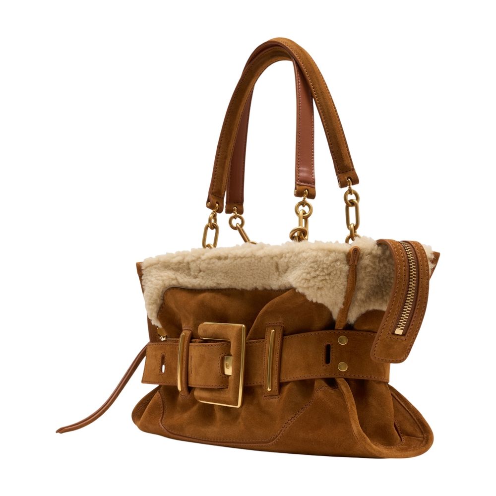 Anthem Schultertasche - Balmain - Leder - Braun