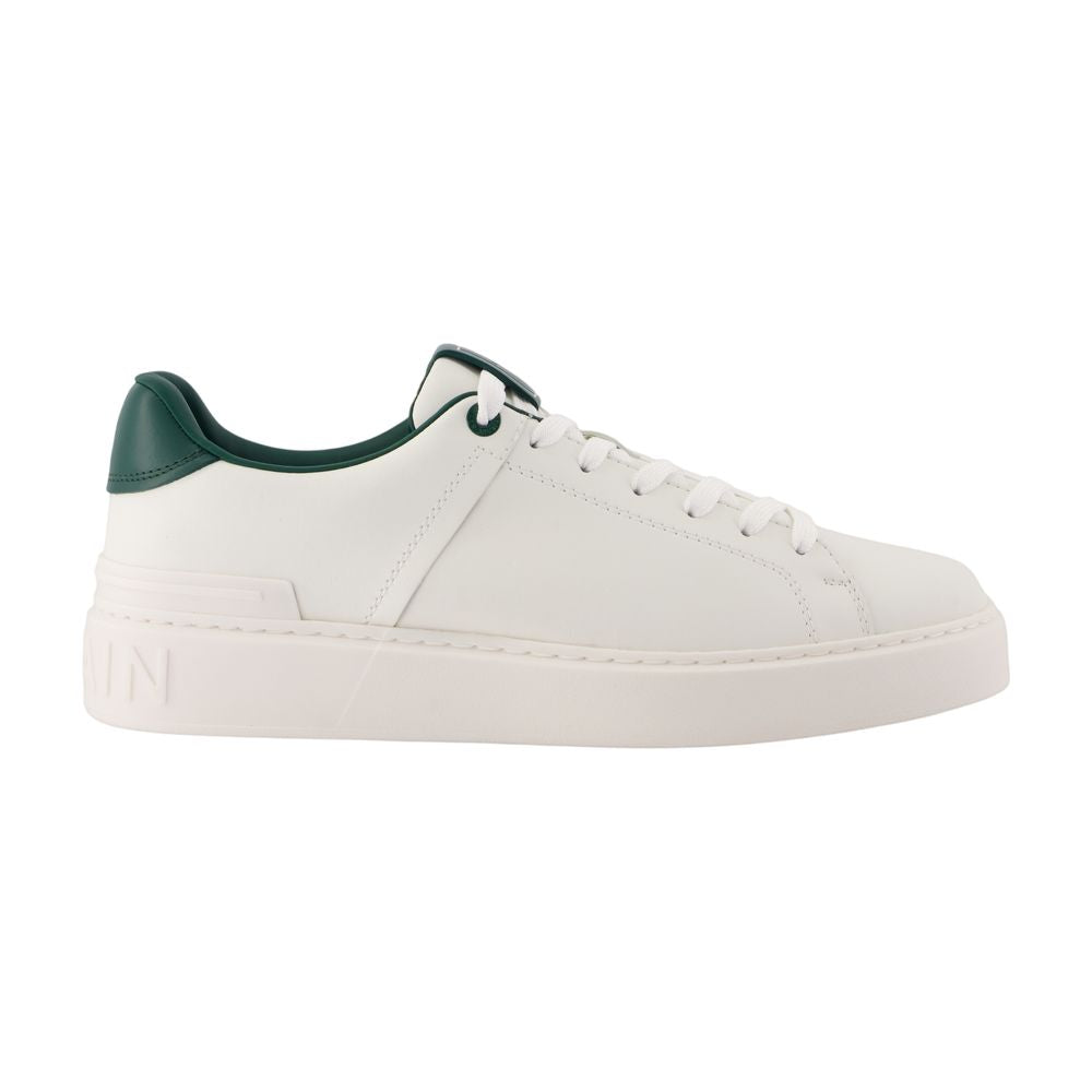 B Court Sneakers - Balmain - White - Leather