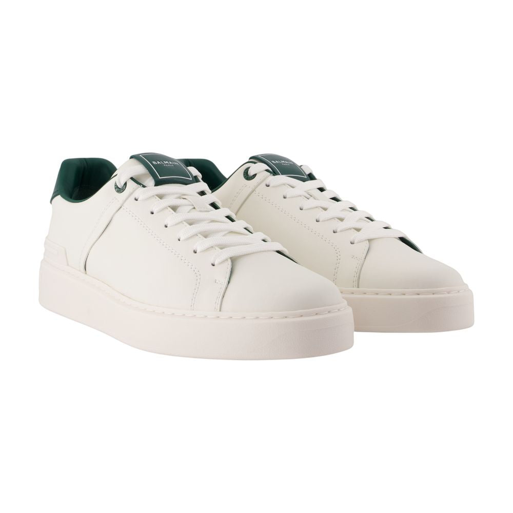 B Court Sneakers - Balmain - White - Leather