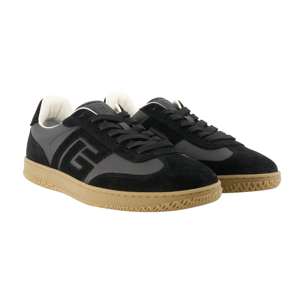 Swan Sneakers - Balmain - Leder - Schwarz