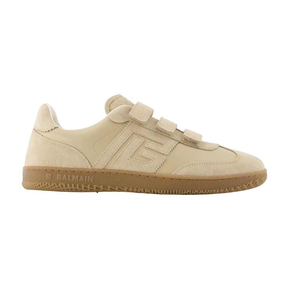 Swan Scratch Sneakers - Balmain - Leder - Beige